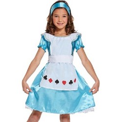 3-Delig Schattig Alice in wonder land Jurkje - Meisjes - Carnavalskleding - Verkleedkleding - Feest - Maat 4-6 Jaar