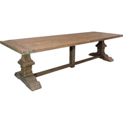 D - Livingfurn - Eetkamertafel DK KVS - Teak Hout - 240x100 cm - Bruin