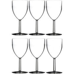 Rosti Mepal Wijnglazen - 6x - kunststof - 300 ml - 8 x 16 cm - Wijnglazen
