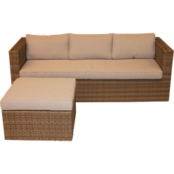 Bari loungeset rattan grey - Eurofleur Aanbieding