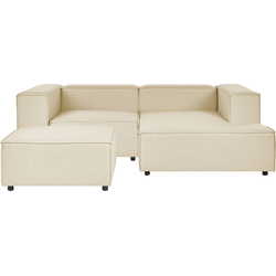 Beliani APRICA - Modulaire Sofa-Beige-Linnen