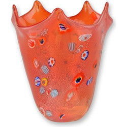 A MURANO STYLE GLASS VASE