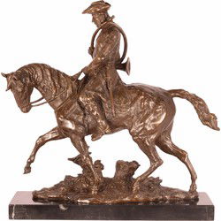 A BRONZE SCULPTURE OF LOUIS XV ON HORSEBACK