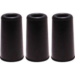 Deltafix Deurbuffer - 3x - deurstopper - zwart - rubber - 75 x 40 mm - Deurstoppers