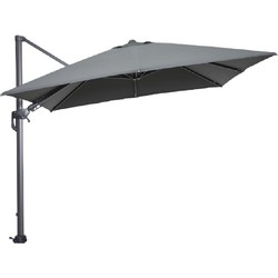 Garden Impressions Hawaii zweefparasol 300x300 cm - frame carbon black - doek donker grijs