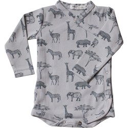 Snoozebaby Snoozebaby Organisch Rompertje Safari Grey - maat 50/56