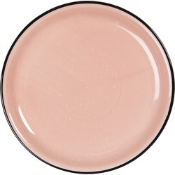 Clayre & Eef Dinerbord  Ø 27 cm Roze Keramiek Rond Eetbord