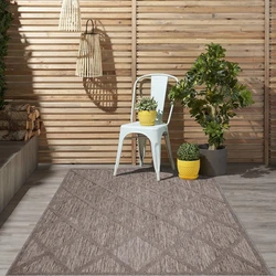 Caprenia Buitenkleed Geruit Bruin vloerkleed - Indoor & Outdoor - 160 X 230 CM