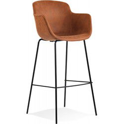 Barkruk met armleuningen CALVIN 59x54x1075 cm Bruin