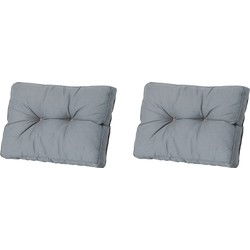Madison -  Florance Zitkussen Rib grey - Ca. 43x60 cm - Set van 2