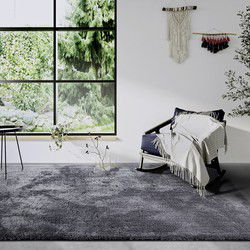 Hoogpolig vloerkleed - Olaf - Shaggy - Grijs - 120x170 cm