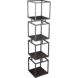 PTMD Kast Nanci - 33x33x155 cm - Ijzer - Zwart