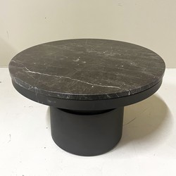 PTMD Bregt coffeetable high brown marble dark grey base