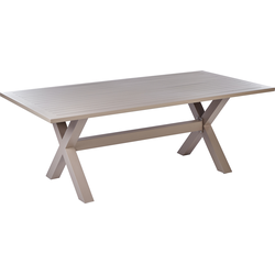 CASCAIS  - Tuintafel - Taupe - 105 x 200 cm - Aluminium