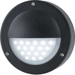 Landelijke Wandlamp - Bussandri Exclusive - Metaal - Landelijk - LED - L: 14cm - Voor Buiten - Woonkamer - Eetkamer - Zwart