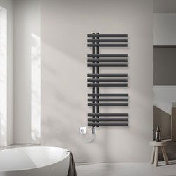 Elektrische badkamerradiator met verwarmingselement 900W 500x1200 mm antraciet