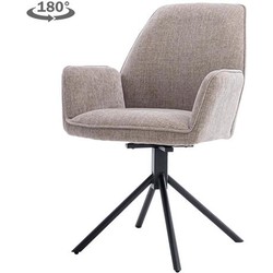 Tower living Amaro swivel armchair - fabric Nature color 120 Beige grey