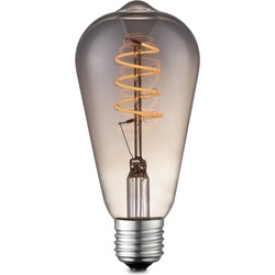 Home sweet home LED lamp Drop Spiral E27 4W dimbaar – smoke