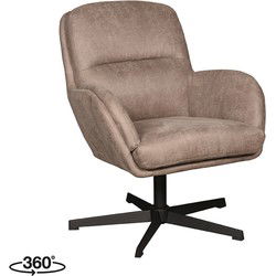 LABEL51 Fauteuil Moss - Taupe - Micro Suede - One Size