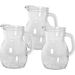 Bormioli Rocco sapkan/waterkan/karaf - 4x - 1000 ml - transparant - Waterkannen