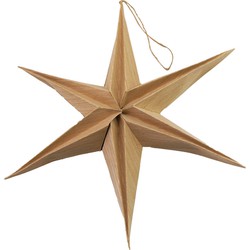 Stern Fabrik decoratie kerstster -A bruin - 40 cm - eco - papierA - Kerststerren