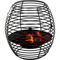 Mega Collections Vuurkorf - zwart - ijzer - D50 x H50 cm - rond - Vuurkorven