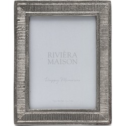 Riviera Maison Fotolijst 13x18 fotomaat met zilveren lijst - RM Malaga lijst met strepen motief