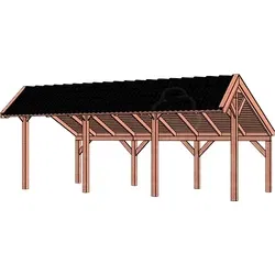 Trendhout douglas kapschuur De Heerd, 740 x 425 cm