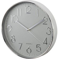 Hama Wandklok Elegance Ø 30 Cm Geluidsarm Zilver/grijs