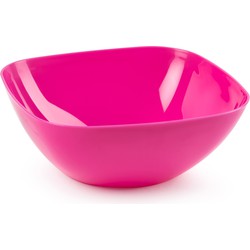 Plasticforte Serveerschaal/saladeschaal - D28 x H11 cm - kunststof - fuchsia roze - 4800 ml - Serveerschalen