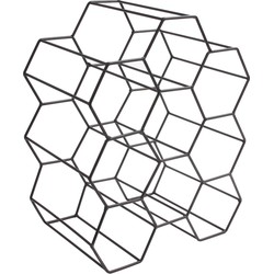 Wijnrek Hornet voor 9 flessen - Zwart