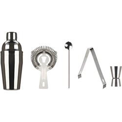 Decopatent® Cocktail Set 5-delig - Professionele barset met Shaker - Cocktail maatbeker - Zeef - Barmixer - Cocktailshaker set