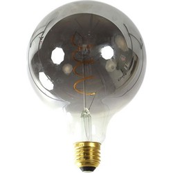Lamp globe glas d12,5h17.6 cm grijs - Decostar