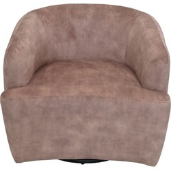 HSM Collection-Draaifauteuil Adore 10-80x77x71-Lever/Zwart-Stof/Metaal