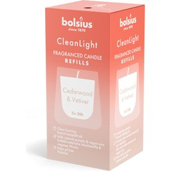 Cleanlight navulling Cedarwood & Vertiver 2 stuks - Bolsius