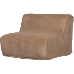 WOOOD Pieke Opblaasbare Fauteuil - Pluche - Zand - 70x87x90