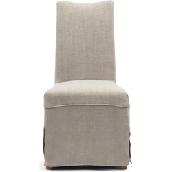 Riviera Maison Monti Dining Chair With Loose Cover, mouline linen, fabulous flax