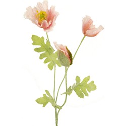 Kunstbloem Poppy 73 cm licht roze