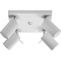 Plafondlamp modern ring wit