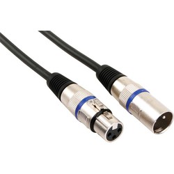 Xlr-kabel xlr mannelijk naar xlr vrouwelijk 6 m zwart