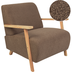 LESJA - Fauteuil - Bruin - Bouclé