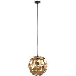 PTMD Wudy Gold iron hanging lamp 3D cubes round
