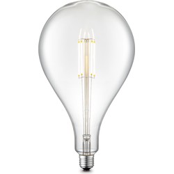 Edison Vintage LED filament lichtbron Carbon - Helder - G160 Ovaal - Retro LED lamp - 16/16/29cm - geschikt voor E27 fitting - Dimbaar - 4W 440lm 3000K - warm wit licht