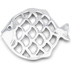 Riviera Maison Pannenonderzetter Zilver hittebestendig aluminium - Fish Trivet Trivet in vorm van vis
