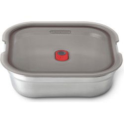 Zwart+Blum Stalen Voedselbox Vierkant - 195x189x58mm - Grijs/Rood