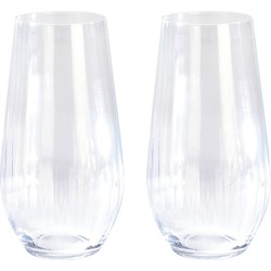 2x Longdrink sapglazen/waterglazen 58 cl/580 ml van kristalglas - Longdrinkglazen