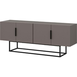 TV-Meubel 4 Deuren en Metalen Poten L140 cm - Titan