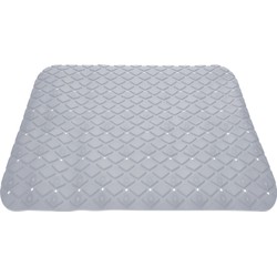 Anti-slip badmat licht grijs 55 x 55 cm vierkant - Badmatjes