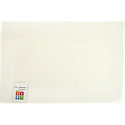 Placemats Hampton - 1x - wit - PVC - 30 x 45 cm - Placemats