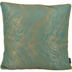 Sierkussen Zinzi Gold / Green | 45 x 45 cm | Jacquard / Polyester